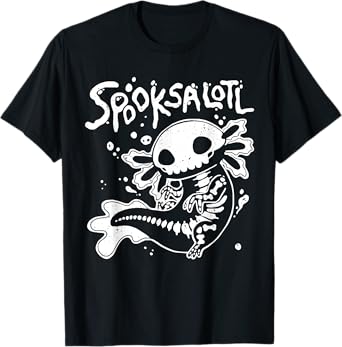 Halloween Cute Skeleton Spooksalotl Halloween Axolotl T-Shirt