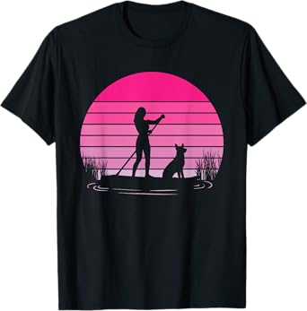 Paddleboarding Dog SUP Stand Up Paddle Board Men Women T-Shirt