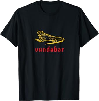 Vundabar Aesthetic Red and Yellow Lizard T-Shirt