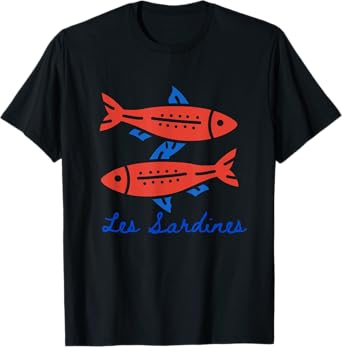 Les sardines fisherman aesthetic coastal sardine fish T-Shirt
