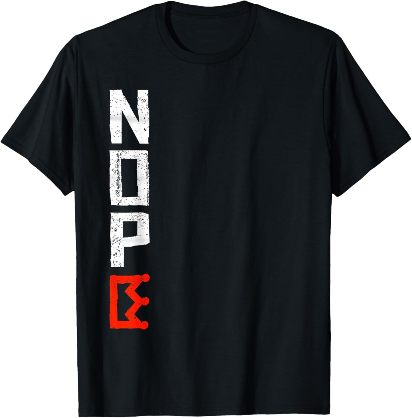 No Kings Nope Protest Sign Horizontal T-Shirt