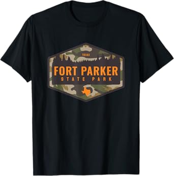Fort Parker State Park Texas TX Camouflage Souvenir T-Shirt