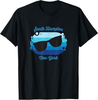 South Hampton NY New York Souvenir Nautical Surfer Graphic T-Shirt