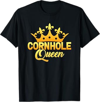 Cornhole Queen Gift Bean Bag Player Bags Shucking Corn Hole T-Shirt