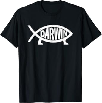 DARWIN ICHTHYS FISH SYMBOL FUN ATHEIST TEE T-Shirt