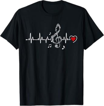Music Heartbeat Clothing for Music Lovers T-Shirt
