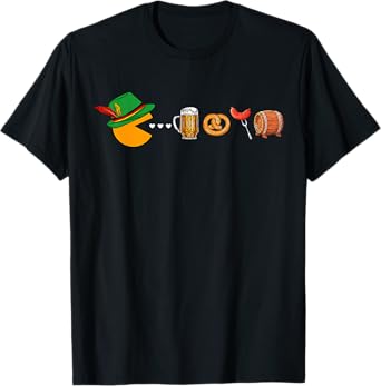 Lederhosen Video Gamer Germany Beer Fesstival Oktoberfest T-Shirt