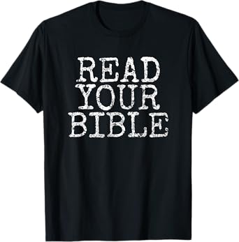 Read Your Bible Study Bookworm Christian Faith Bible T-Shirt