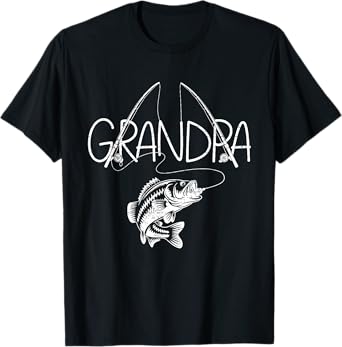 Fishing GRANDPA Rod Fisherman Fish Lover Father's Day Mens T-Shirt