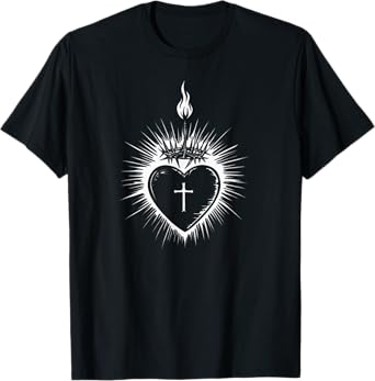 Sacred Heart of Jesus Men Women Jesus Christ Christian T-Shirt