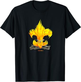 Scout Camp Fire - Original fleur-de-lis design T-Shirt