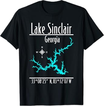 Modern Lake Sinclair - Georgia T-Shirt