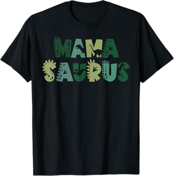 Mama Saurus Matching Family Birthday Dinosaur Three Rex T-Shirt