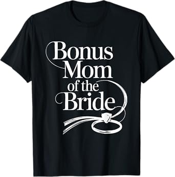Bonus Mother Of The Bride Floral Wedding Stepmom Of Bride T-Shirt