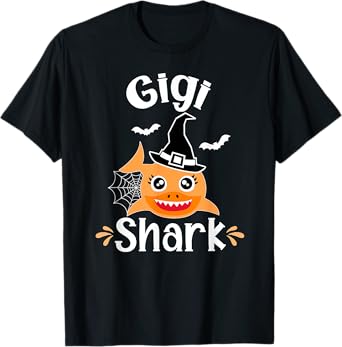 Gigi Shark Funny Halloween Gigi Grandma T-Shirt