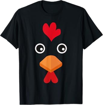 Chicken Halloween Costume Toddler Girls Kids Chicken Face T-Shirt