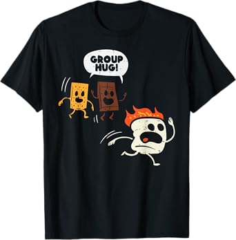 Camping Group Hug Smores Funny Marshmallow Men Women Kids T-Shirt