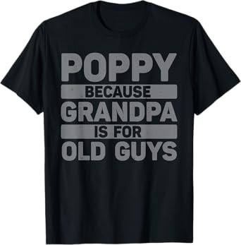 Poppy Design For Grandpa From Grandkids Father's Day Poppy T-Shirt