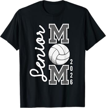 Senior Mom 2026 Volleyball Mommy Class of 2026 Graduation T-Shirt