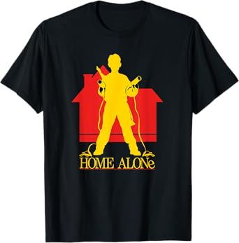 Home Alone Kevin McCallister Silhouette House Logo Retro T-Shirt