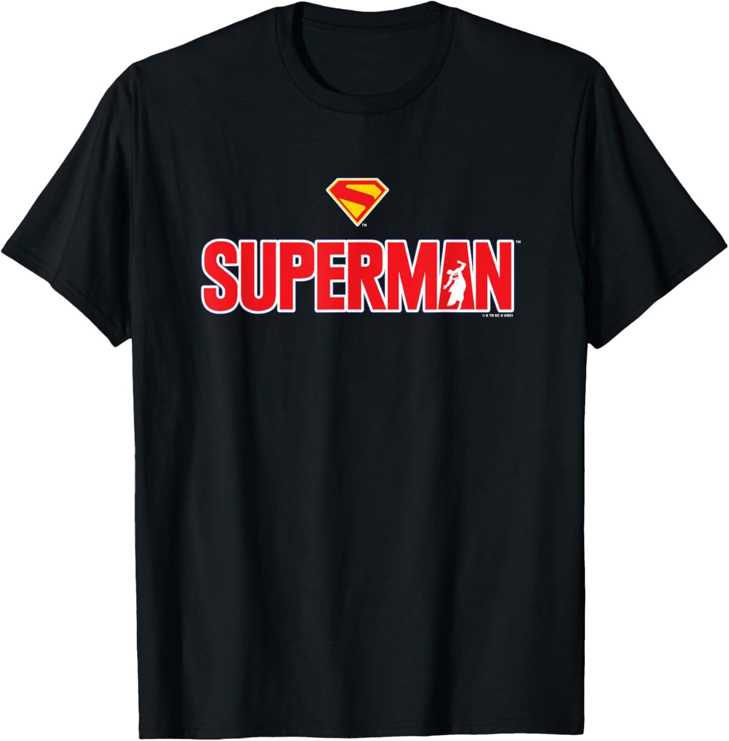 Superman (2025) Small S-Shield Red Bold Text Logo T-Shirt