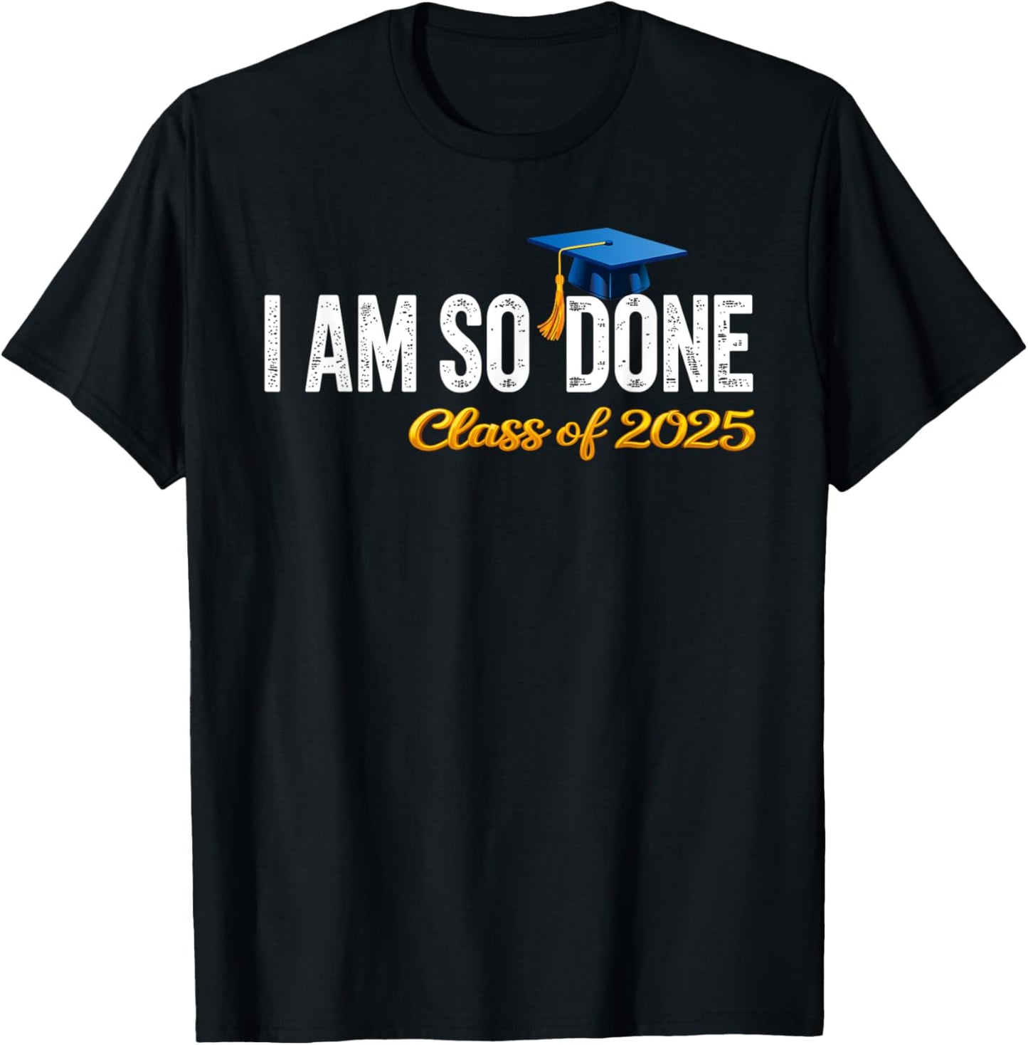 Senior 2025 Class Boy Him Mem Women Funny Graduation T-Shirt