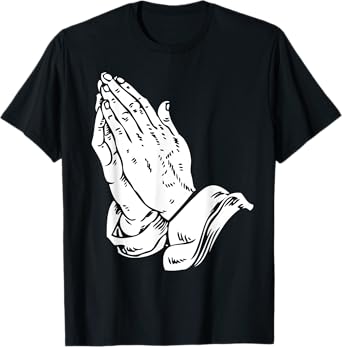 Praying Hands T Shirt - Cool Christian religious Jesus tee T-Shirt