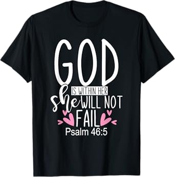 Religion Women Gift Holy Bible Faith Christianity Prayer T-Shirt