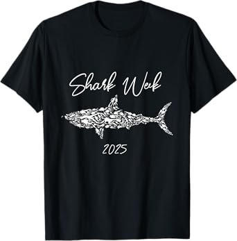 Shark Fin 2025 Week Passion Shark Lover Ocean Wildlife T-Shirt