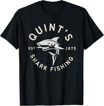 Vintage Quint's Shark Fishing 1975 Retro T-Shirt