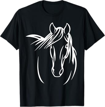 Elegant Horse Silhouette Graphic Art Design for Horse Lovers T-Shirt