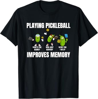 Pickleball Improves Memory, Pickleball Jersey T-Shirt
