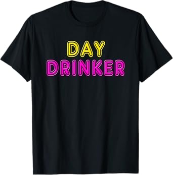Vintage Neon Day Drinking Funny Gift T-Shirt for Men, Women T-Shirt
