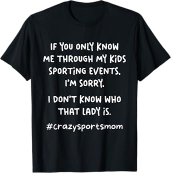 Funny Sports Mom, Football Basketball Hockey Baseball Mom T-Shirt