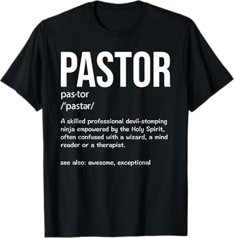 Cool Religious Lutheran Husband Wife Humor Lovers Funny Pastor Definition Christian Preachers Men Women T-Shirt
