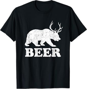 Beer-Bear-Deer-Funny-Gift-For-Beer-Lovers-Drinkers-Men-Women T-Shirt