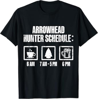 Arrowhead Hunting Collector Schedule Beer Hunter T-Shirt