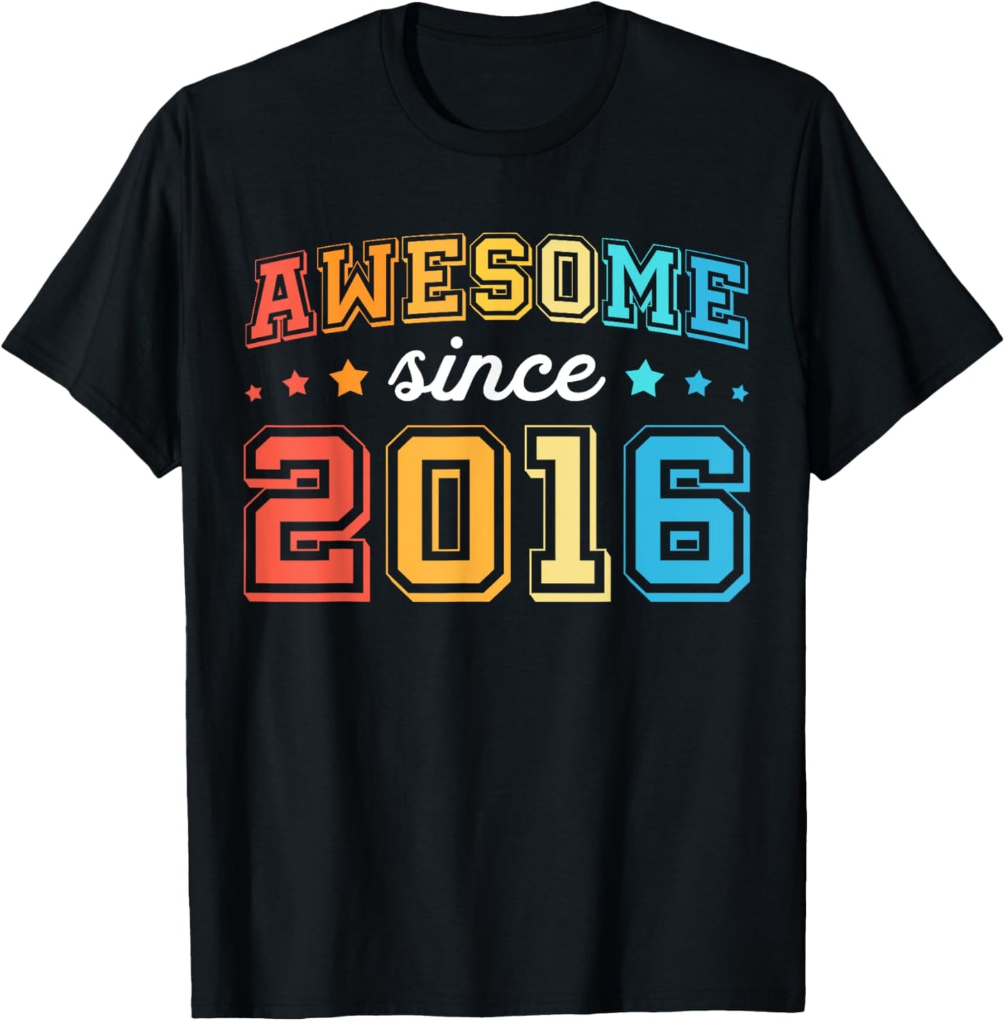 Awesome Since 2016 Retro 9th Birthday Boy 9 Birthday T-Shirt