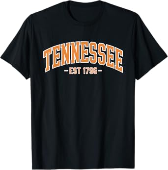 State of Tennessee Est 1796 Pride Classic TN Themed Orange T-Shirt