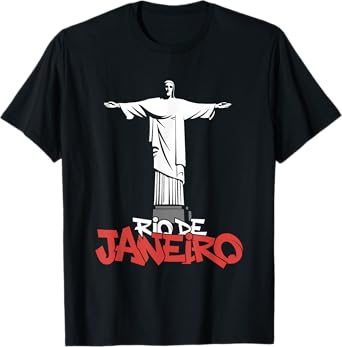 Christ The Redeemer Rio De Janeiro - Vintage Brazil Souvenir T-Shirt