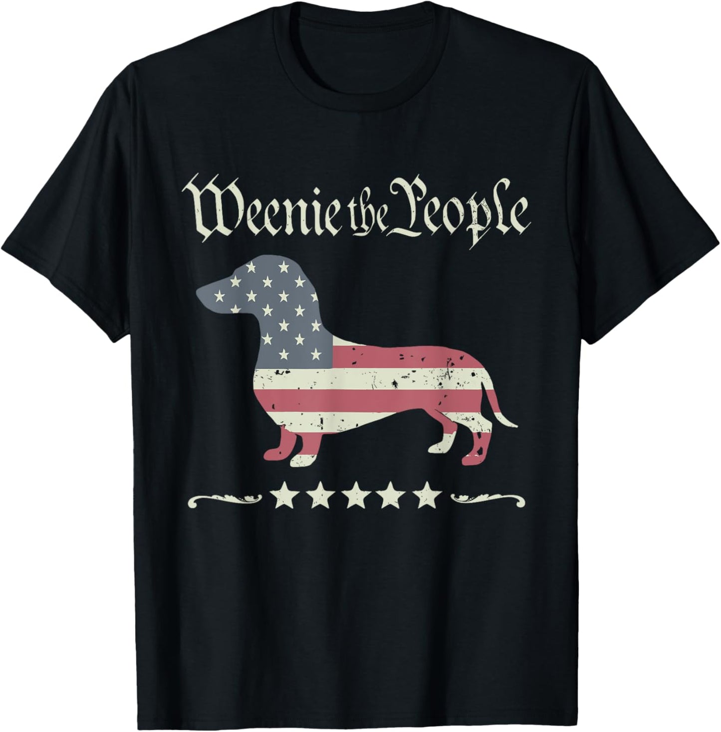 Weenie The People American Flag 4th Of July Dachshund Lover T-shirt