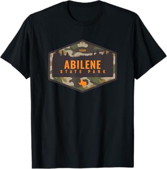 Abilene State Park Texas TX Camouflage Souvenir T-Shirt