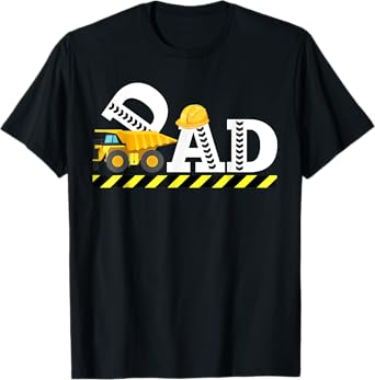 Matching Construction Family Party Dad Of The Birthday Boy T-Shirt