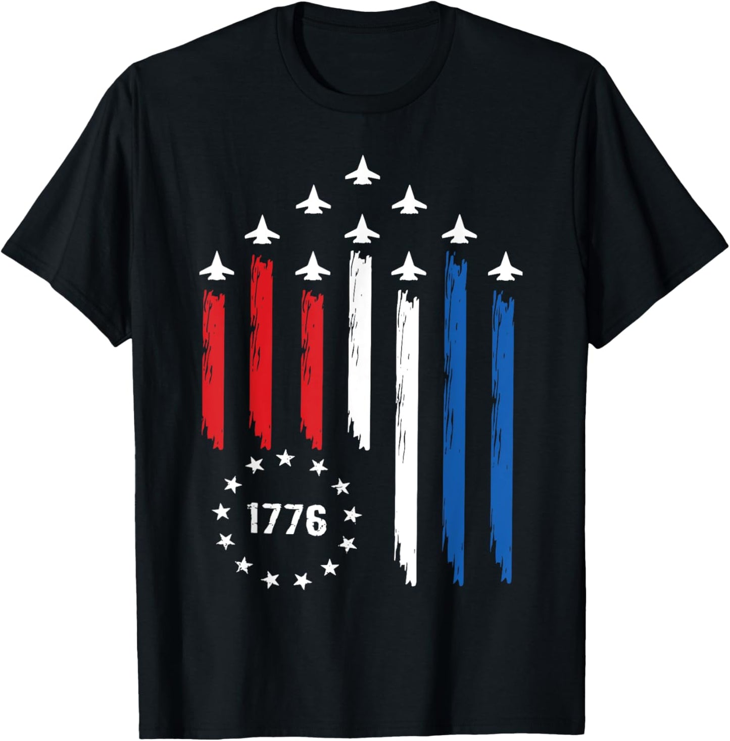 American Patriotic Fighter Jets Usa Flag Boys 4th Of July T-shirt