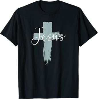 Jesus On Cross Paint Cool Religion God Faith Christian Gift T-Shirt