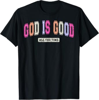 Vintage Retro Christian God Is Good All The Time Jesus T-Shirt