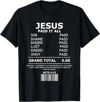 Acts 4 12 Bible Verse Jesus Christ Christian T-Shirt
