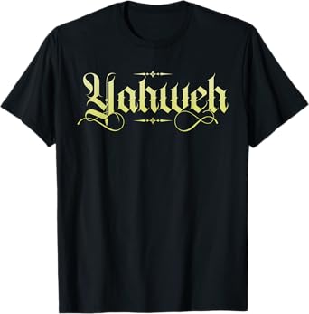 LezBCoffee Yahweh Christian Women's Unisex-Kids Black Cotton Polyester Modern Lace Embellishment Crew Neck Short Sleeve T-Shirt