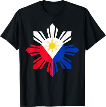 Philippine Flag T-Shirt Pinoy Flag Filipino Shirt Pinoy Sun T-Shirt