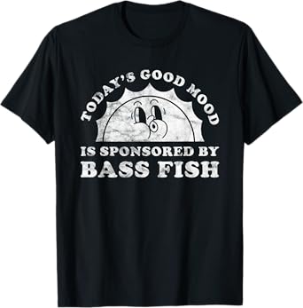 Funny Cute Retro Vintage Bass Fish or Bass Fishing T-Shirt